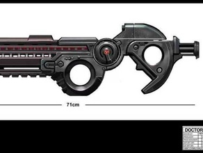 sontaran rifle - el progreso del trabajo props cosplay doctorwho 3d print model - Mito3D