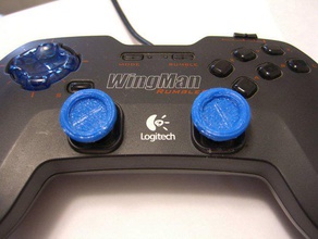 replacement analog stick logitech wingman rumble pad video games controller joystick openscad ponoko game videogame videogames 3d print model - Mito3D