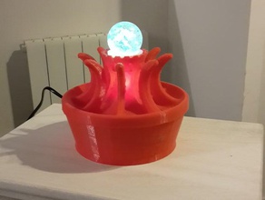 fontana a sfera rotante di sistema strumenti disegno la decorazione 3d print model - Mito3D