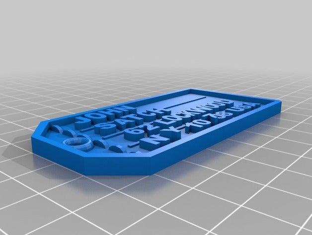 étiquette de bagage L'impression 3d 3D print model - Mito3D