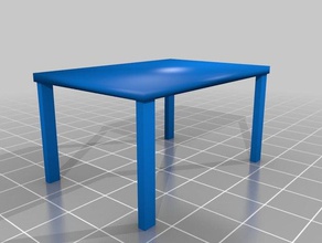 low-poly-Tabelle Küche und Esszimmer Tabelle 3d print model - Mito3D