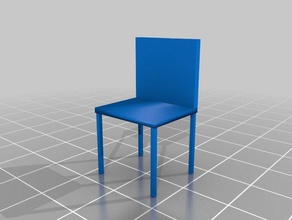 low poly chair kitchen & dining 3d print model - Mito3D