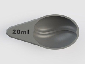 caffè in grani - mersurment cucina & sala da pranzo 20ml dosatore kaffe la misurazione strumento di 3d print model - Mito3D