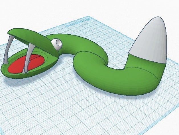 toonish serpent animaux à sonnettes 3D print model - Mito3D