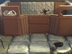 kobold barricada juguetes y accesorios de juego los dragones las mazmorras dungeons dragons d encuentro juegos azar en miniatura openforge rpg tablero la mesa pared madera 3d print model - Mito3D