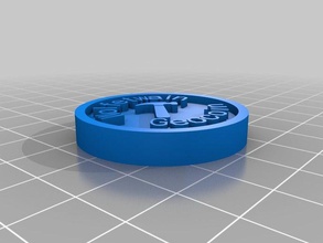 wolfetwain geocoin moedas emblemas personalizado 3d print model - Mito3D