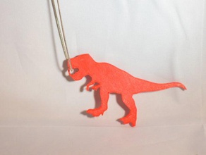 t-rex ciondolo gioielli dinosauro tyrannosaurus rex 3d print model - Mito3D