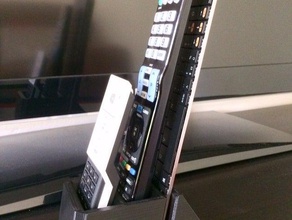 doble control remoto + teclado inalámbrico de pie fuentes la casa organización rapoo e2700 el tv 3d print model - Mito3D