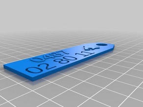 nummer pièces et badges personnalisé 3d print model - Mito3D