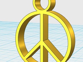 peace-Zeichen-Anhänger Schmuck Zeichen des Friedens Anhänger 3d print model - Mito3D