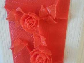 fleur de la plaque sculptures 3d print model - Mito3D