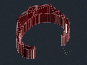 gambrel cuff bracelets architecture barn fashion accessories jewelry roof structural truss wearable 3d print model - Mito3D
