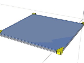 glass clip bed 3d printer parts prusa i3 reprap 3d print model - Mito3D