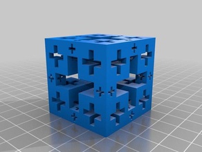 my customized jcube - cube jerusalem math art 3d print model - Mito3D