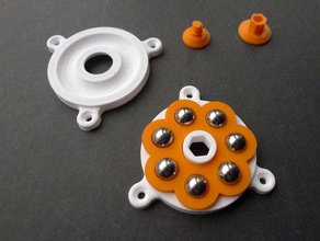 Lager gadgets ball-roller geringe Reibung drehen Spinnen Schwenk Drehtisch 3d print model - Mito3D