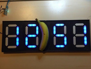 7-segmento neopixel orologio l'elettronica particella fotone scintilla core 3d print model - Mito3D