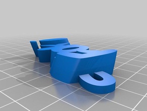 meine angepasste iamburny text - name keyring-Schlüsselanhänger-floki Organisation kundengebundene 3d print model - Mito3D