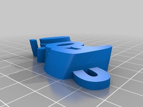 mi personalizados iamburny del texto - nombre llavero mando floki organización personalizado 3d print model - Mito3D