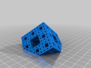 1 2 menger sponge math art customized 3d print model - Mito3D