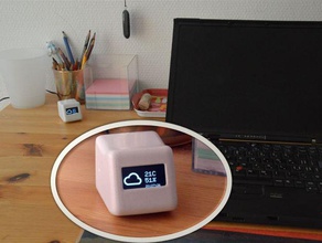 desktop clock widget-Wetter-Prognose world timer office Uhr esp8266 Wetter - widget 3d print model - Mito3D