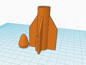 micro cohete v4 juguetes mecánicos funcional el la cohetería pequeño de trabajo 3d print model - Mito3D
