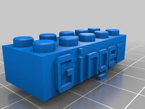 ginger lego construction toys customized 3d print model - Mito3D