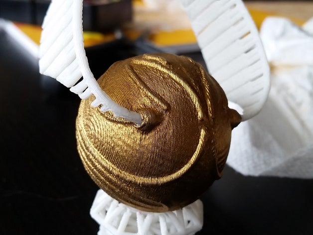golden snitch easy print props harry potter prop quidditch wings 3D print model - Mito3D