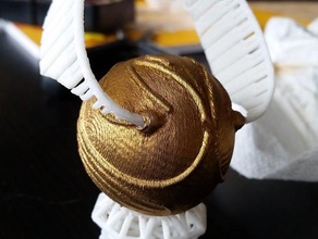 golden snitch easy print props harry potter prop quidditch wings 3d print model - Mito3D
