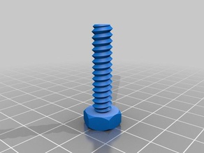 my customized nut job 7mm bolt parts 3d print model - Mito3D