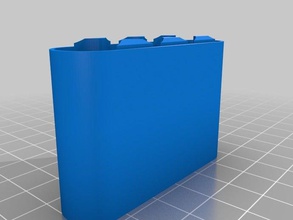 4xaa caso da bateria inferior recipientes personalizado 3d print model - Mito3D