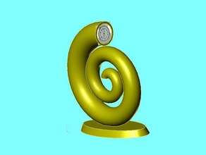 spiral clock decor 3d print model - Mito3D