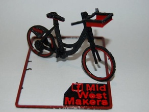 city bike give-away gimmick bicycle card giveaway 3d print model - Mito3D