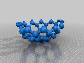 fullerene c80 çift tek renk öğrenme Anorganik Kimya kimya molekül nano 3d print model - Mito3D