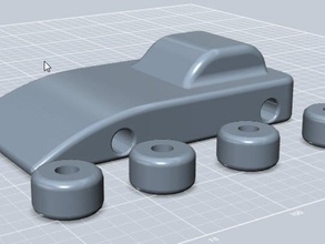 very simple race car vehicles 3d print model - Mito3D