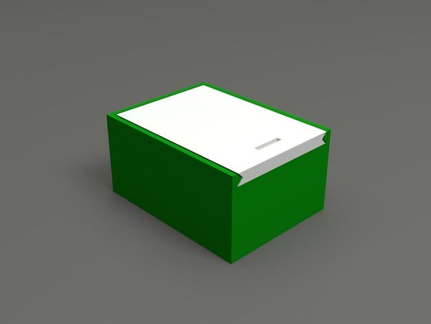 slidebox les conteneurs la boîte le conteneur cube boîtier carte sd titulaire de couvercle coulissant 3D print model - Mito3D