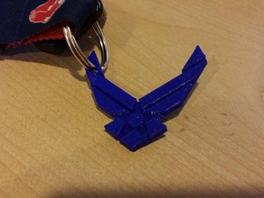 air force logo keychain de porte-clés 3d lgo armée l'air 3d print model - Mito3D