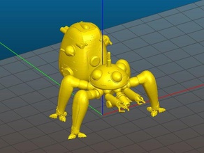 reste - solide + pièces individuelles modèle de robots l'anime ghost shell il 3d print model - Mito3D