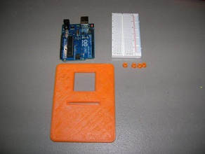 arduino uno half-size breadboard-Halter - Elektronik arduino-Halterung mount 3d print model - Mito3D