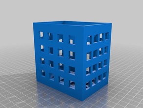 box w holes containers customized 3d print model - Mito3D