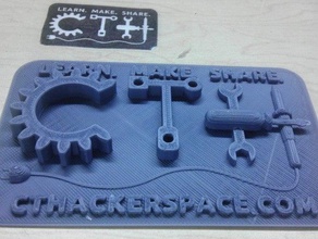 ct hackerspace logo signs & logos cth 3d print model - Mito3D