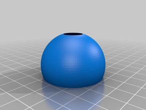 hallow mezza sfera foro inferiore il fai da te su misura 3d print model - Mito3D