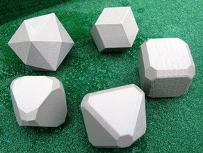 rhombic dodecahedron tetrakishexahedron physics & astronomy openscad 3d print model - Mito3D
