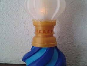 victorian hurricane lamp decor 3d print model - Mito3D