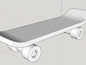 patineta 4 independientemente girar las ruedas juguetes mecánicos de juguete la rueda 3d print model - Mito3D