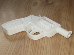 weiß revolver Spielzeug & game Zubehör 3d print model - Mito3D