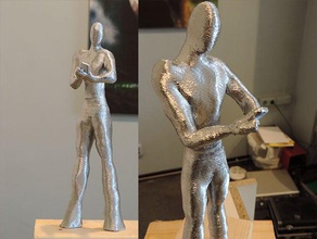 phone man sculptures android iphone 3d print model - Mito3D