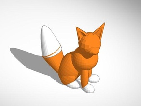lyra's fox animals bushy cute snow feet tail 3d print model - Mito3D