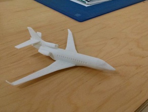 dassault falcon 7x vehículos avión jet 3d print model - Mito3D