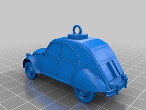 2cv chaveiro Impressora 3d acessórios de carro citroen coche 3d print model - Mito3D