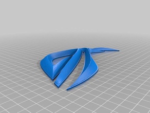 asus rog logosu 3d baskı logo 3d print model - Mito3D